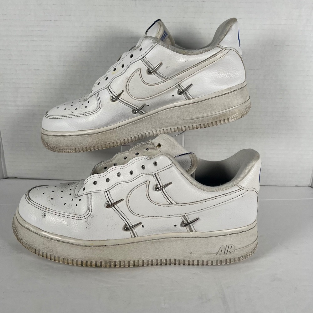 Nike Air Force 1 LX White Chrome Staples CT1190-100 Womens Size 8 Mens 6.5